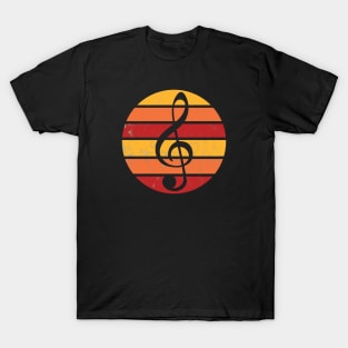 Treble Clef Vintage Distressed T-Shirt